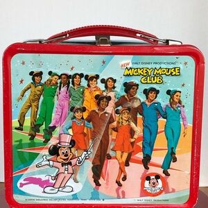 Vintage Mickey Mouse Club Metal Lunchbox Mouseketeers Walt Disney 1977